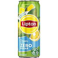 Lipton Ice Tea Green Zero frisdrank, pak van 24 blikken van 33 cl