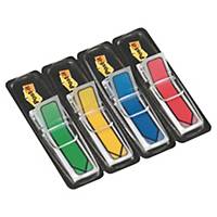 Post-it® Index pijltabs, 4 kleuren, 12 x 44 mm, pak met 4 dispensers van 24 tabs