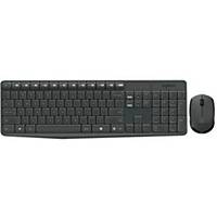 Logitech MK235 draadloos toetsenbord en muis combo, zwart, azerty