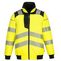 Portwest® PW302 Pilot fényvisszaverő vízálló dzseki 3az1, méret S, sárga