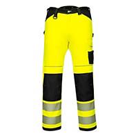 Pantalon haute visibilité stretch Portwest PW303, classe 2, jaune/nr, taille 52