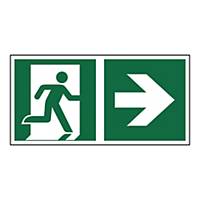 SIGN EVACUATION DIRECTION RIGHT 150X300