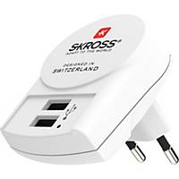 EURO Caricatore USB Skross, 2x USB tipo A