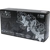 I AM GLOVE NITRILE DISPOSABLE GLOVES 3.5 G L BLACK BOX OF 100