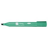 LYRECO CHISEL TIP GREEN PERMANENT MARKERS - BOX OF 10