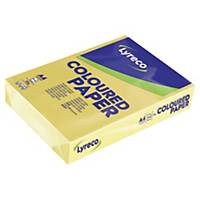 LYRECO BRIGHT COLOURED PAPER A4 80G DAFFODIL YELLOW - REAM OF 500 SHEETS