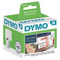 Grandes étiquettes multi-usages Dymo, 70 x 54 mm, blanc, paq. 320 unités