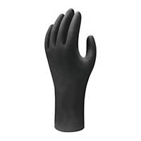 Showa Showa 6112PF Black Nitrile EBT Gloves - Small, Box of 100