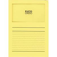 Chemise coin Elco 420512 Ordo Classico à fenêtre, A4, papier, jaune clair, 100x