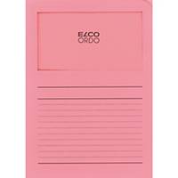 Chemise coin Elco 420503 Ordo Classico à fenêtre, A4, papier, rose, 100x