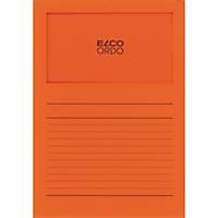 Chemise coin Elco 420511 Ordo Classico à fenêtre, A4, papier, orange, 100x