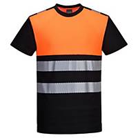 T-shirt alta visibilità Portwest PW311 nero/arancione tg XL