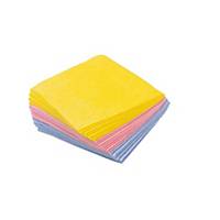 Lyreco Non Woven Cloth 38x38 100G Assorted Colour - Pack of 15