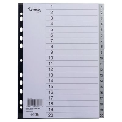 Register Lyreco A4 Pp 1 20 Grau