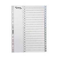 Lyreco A4 Printed Dividers Index 1-20