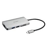 Dock móvel Kensington USB-C 8 em 1 UH1400P - cinzento