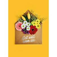 Greeting card get well soon english no tekst - pack of 6