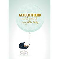 Wenskaart baby nederlands zonder tekst - pak van 6