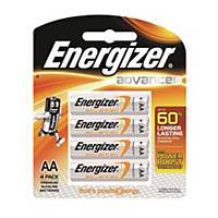 Energizer E2 AA Advanced Batteries - Pack of 4
