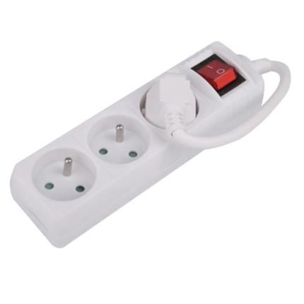 Multiprise 3 prises avec interrupteur (Blanc) - Multiprise - Garantie 3 ans  LDLC