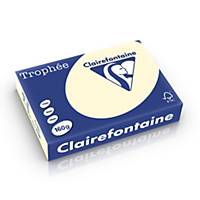 Clairefontaine Trophée 1101 gekleurd A4 papier, 160 g, ivoor, per 250 vel