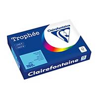 Clairefontaine Trophée 1105 papier couleur A4 160g bleu alizé - ram. de 250 flls
