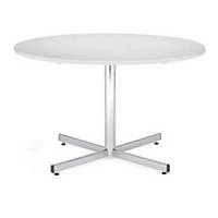 Bistro Table 1000x740mm White with Chrome