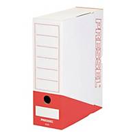 Karton archiwizacyjny PRESSEL A, A4, 100 mm, biało-czerwone, 20 sztuk