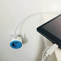 Prise Watt&Co Bewatt - 1 prise + 1 USB - bleue