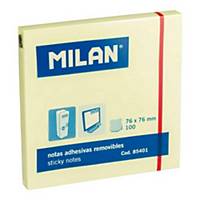 Pack 10 blocos 100 notas adesivas Milan - amarelo - 76 x 76 mm