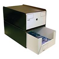 Regał z szufladkami PRESSEL Stapelbox, A4, 145mm,  brązowo-biały, op 10 szt*