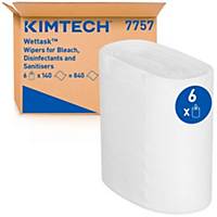 Kimtech® Wettask™ DS 7757 doekjes voor oplosmiddelen, 6 rollen van 140 doekjes