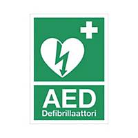 AED-kyltti tarra A4