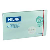 Karteczki samoprzylepne MILAN Super Sticky Pastel, 127x76mm, niebieskie, 90 szt