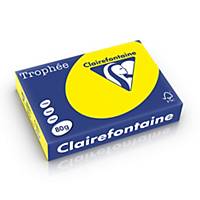 Clairefontaine Trophée 1877 gekleurd papier A4 80g zonnegeel - pak van 500 vel