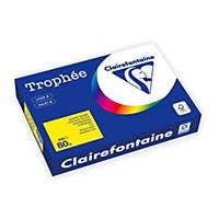 Barevný papír Clairefontaine Trophée, A4, 80 g/m², intenzivně žlutý