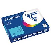 Papier couleur A4 Clairefontaine Trophée - 80 g - bleu alizé - 500 feuilles