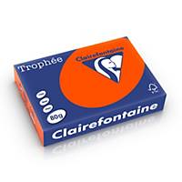 Clairefontaine Trophée 1873 gekleurd A4 papier, 80 g, kardinaalrood, per 500 vel