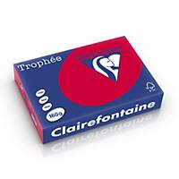 Clairefontaine Trophée 1016 gekleurd A4 papier, 160 g, kersenrood, per 250 vel