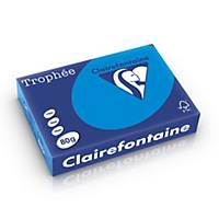 Clairefontaine Trophée 1781 gekleurd A4 papier, 80 g, caraïbenblauw, per 500 vel