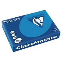 Barevný papír Clairefontaine Trophée, A4, 80 g/m², modrý