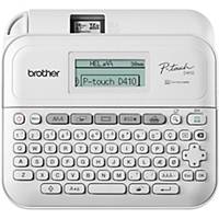 Beschriftungsgerät Brother P-touch D410, QWERTZ Tastatur, weiss