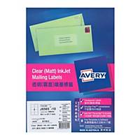 Avery 艾利 J8565 透明噴墨標籤 99.1 x 67.7毫米 每包80個標籤