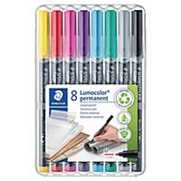 Staedtler® Lumocolor OHPen 317 M permanente marker, etui met 8 kleuren