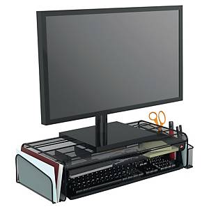 Support de moniteur avec étagère à 3 niveaux, support d'écran, table pour  ordinateur
