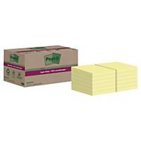 3M Post-it® 622 Super Sticky jegyzettömb, 47,6 x 47,6 mm, sárga, 12 tömb/70 lap