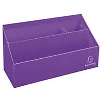 Teksto Vertikalsortierer, 3-teilig, recycelter Karton, violett