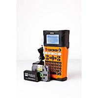 Étiqueteuse Brother P-touch PTE300VP, pour électriciens, QWERTZ, noir/orange