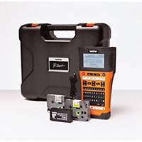 Label maker Brother P-touch E550WVP, for electricians, QWERTZ, black/ orange
