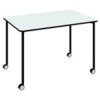 PAPERFLOW MOBILE TABLE RECT 116X76CM WH